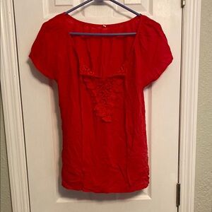 Elegant Red Women's Top